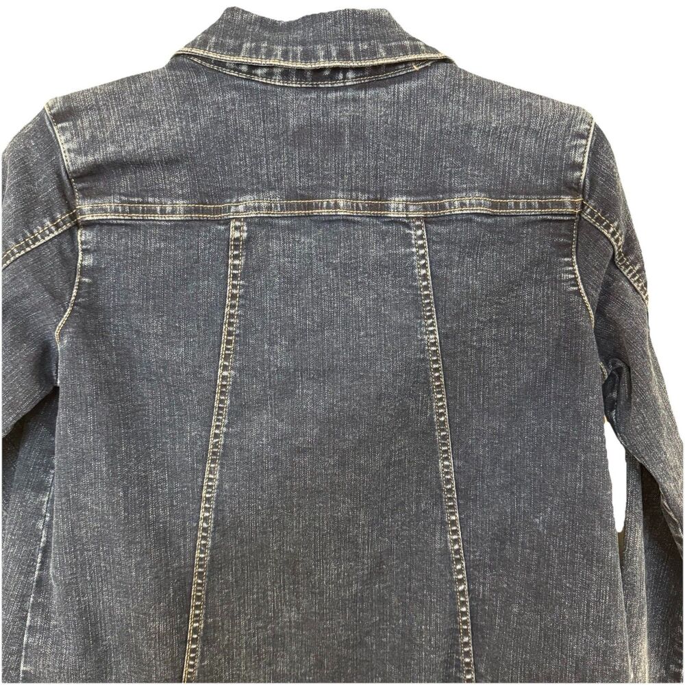 LOGO by Lori Goldstein Button Front Jean Jacket XS 0 Released Hem - Picture 5 of 11